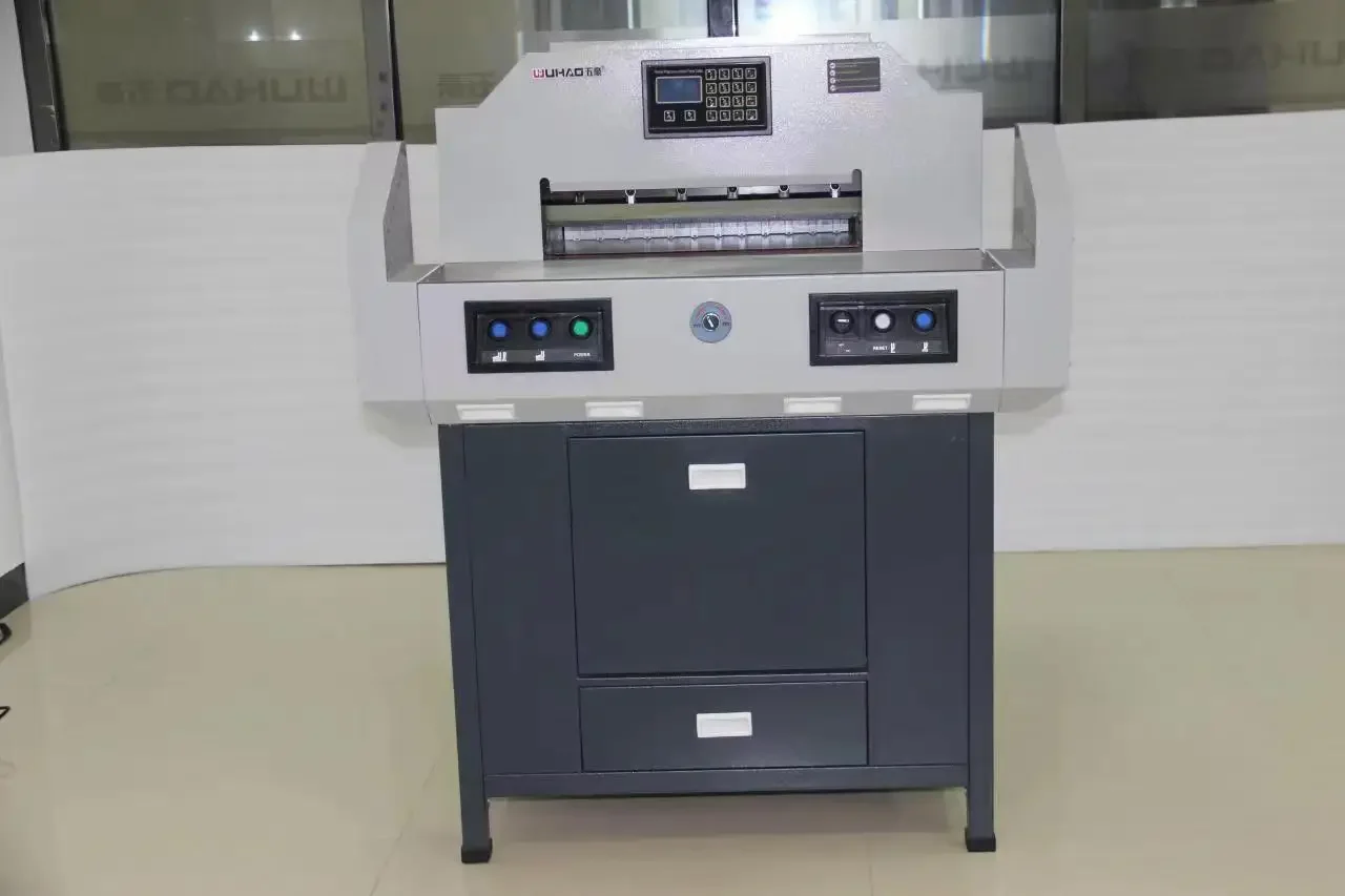 1200W heavy duty Programmable hydraulic paper cutter machine with LED buttons operation penal