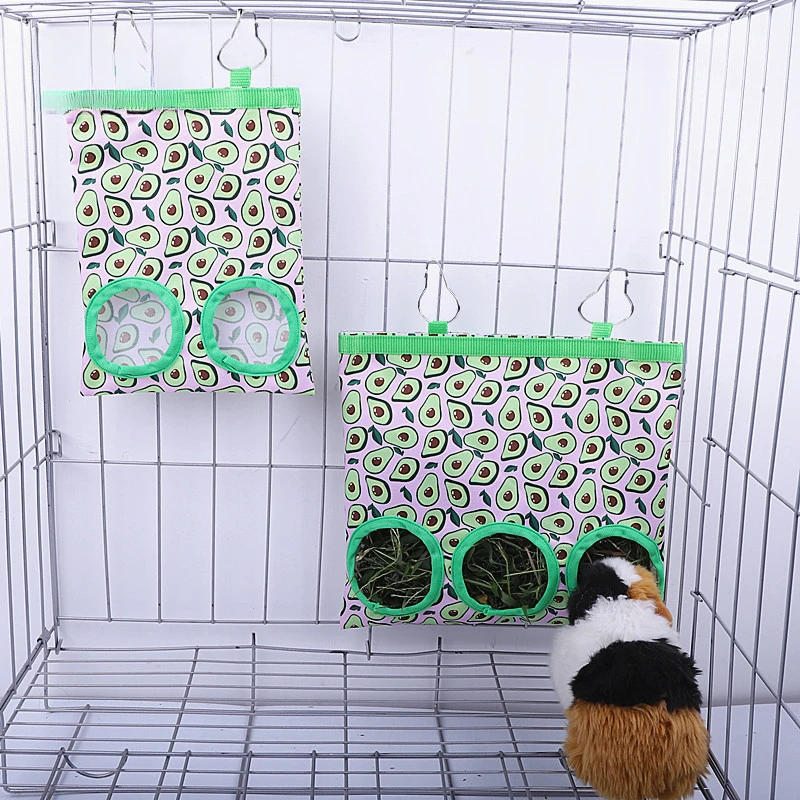 

Hay Bag Hanging Pouch Feeder Holder Feeding Dispenser Container for Rabbit Guinea Pig Small Animals Pet Bunny Cage Accessories