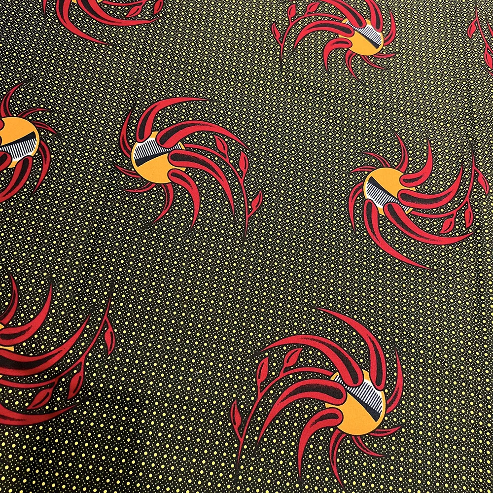 6ヤードのアンカラワックス生地、2025年高品質アフリカワックスプリント生地、アフリカ産本物のワックス保証