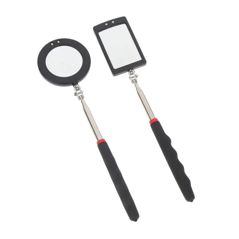 Car 360° Inspection Mirror LED Light Telescopic Inspection Mirror For Check The Condition Of Vehicle Automotive Repairs Tools