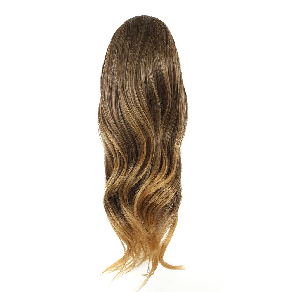 Short Curly Drawstring Ponytail Synthetic Soft Silk Gradient Color Ponytails for Women Clip in Hair Extensions for Daily Cosplay