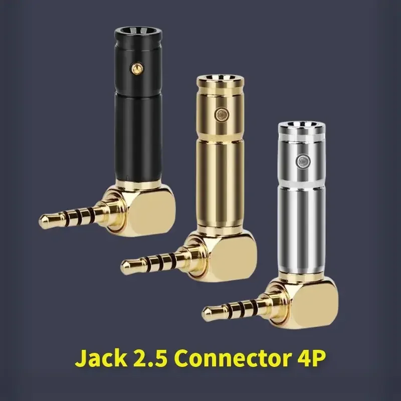 Wtyczka audio Jack 2,5 mm 3/32 2,5 Złącze słuchawkowe 4-biegunowy 90-stopniowy zgięcie do lutowania Terminal głośnikowy do elektroniki użytkowej