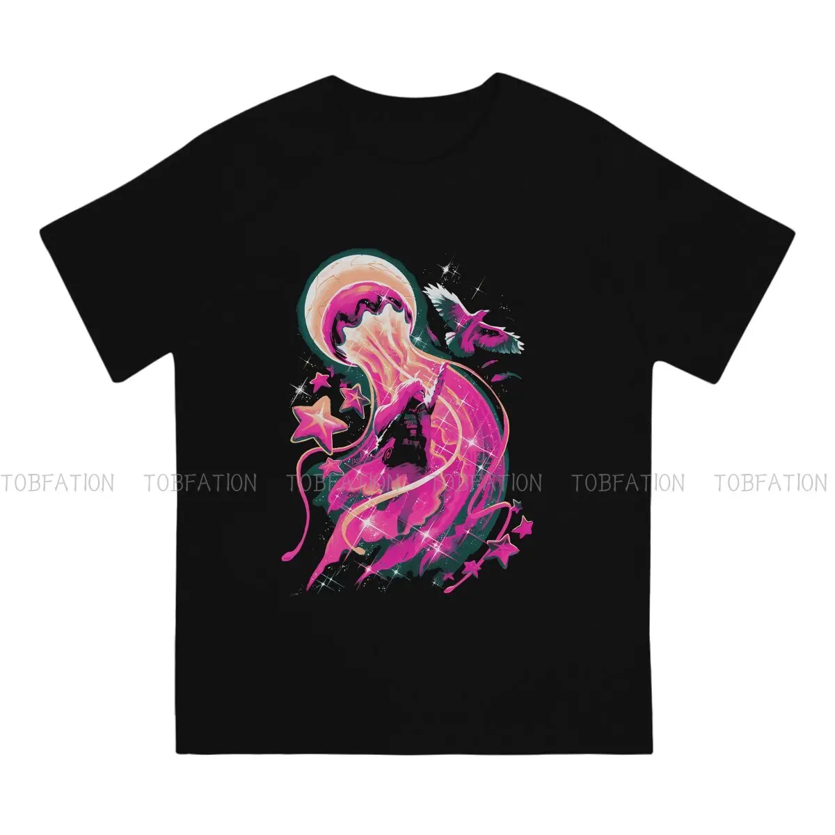 Badeline Character Pink Hair Fly Poster Style TShirt Celeste Top Quality Hip Hop Gift Clothes  T Shirt Stuff Hot Sale