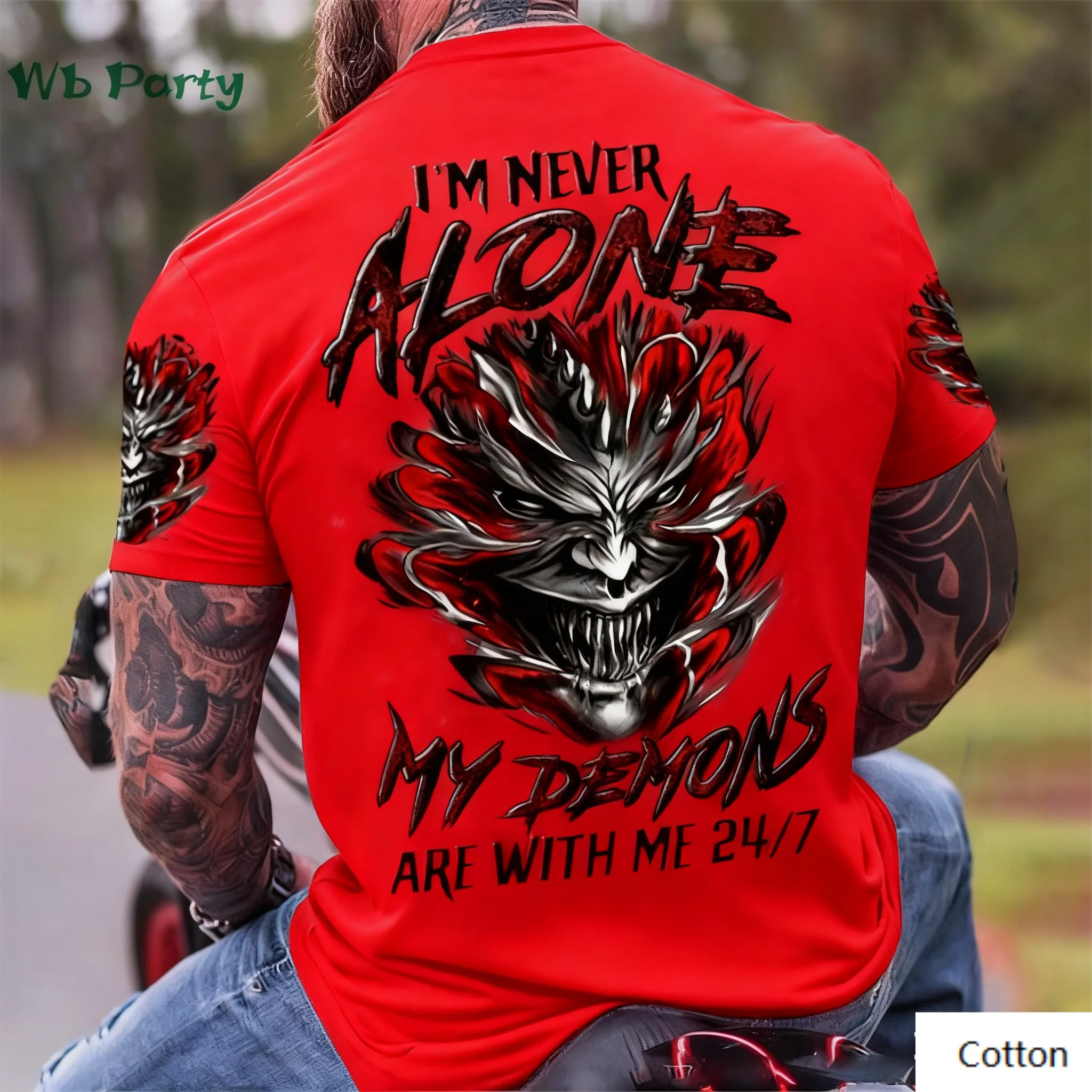 المتمردين - الدافع - تحت عنوان طاقم الرقبة تي شيرت يعرض شيطان مميز - التصميم الكلاسيكي طباعة جديد وصول المحملة S-4XL #5