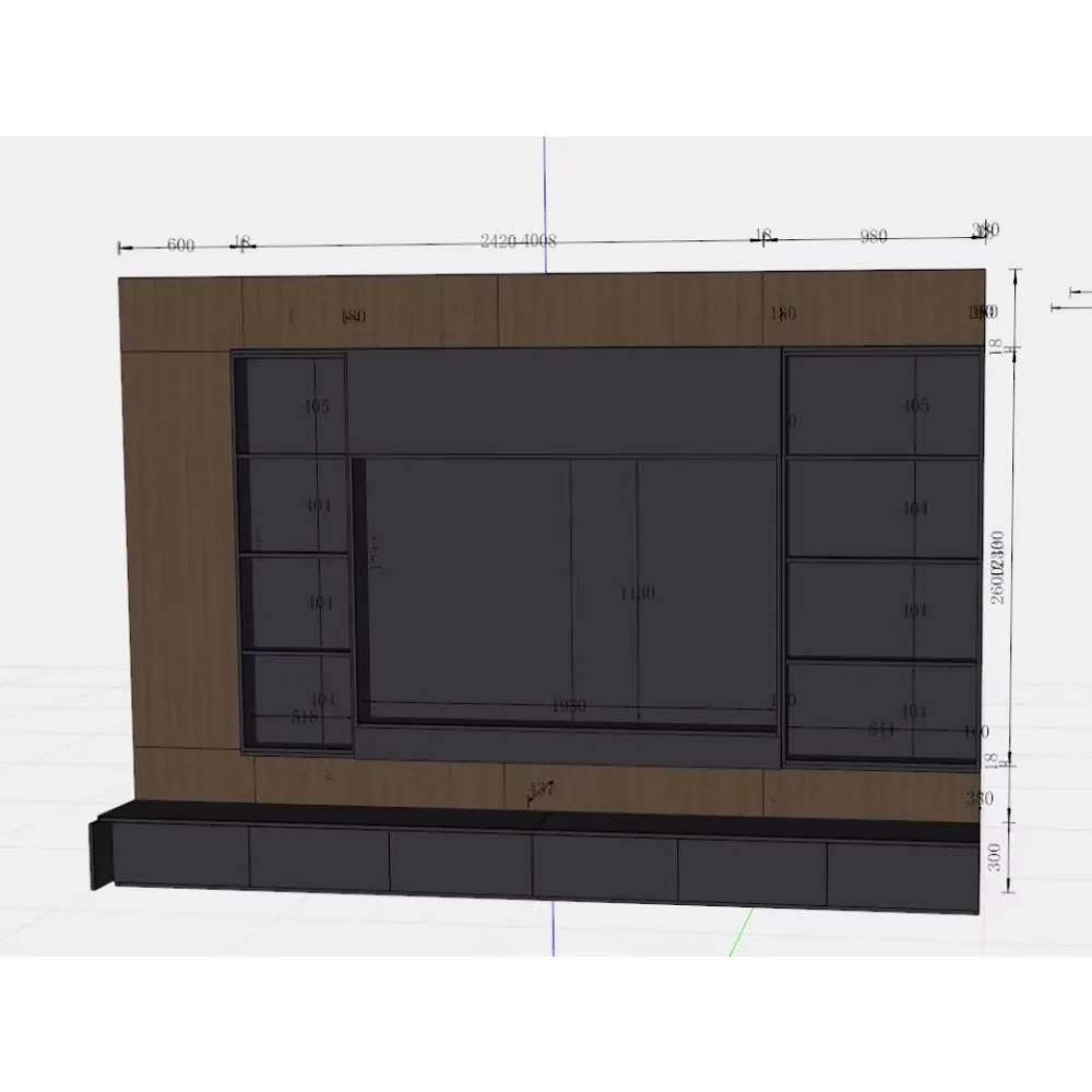 Modern Minimalist TV Wall System Custom Full Wall Storage Cabinet for Living Room Whole House Solution