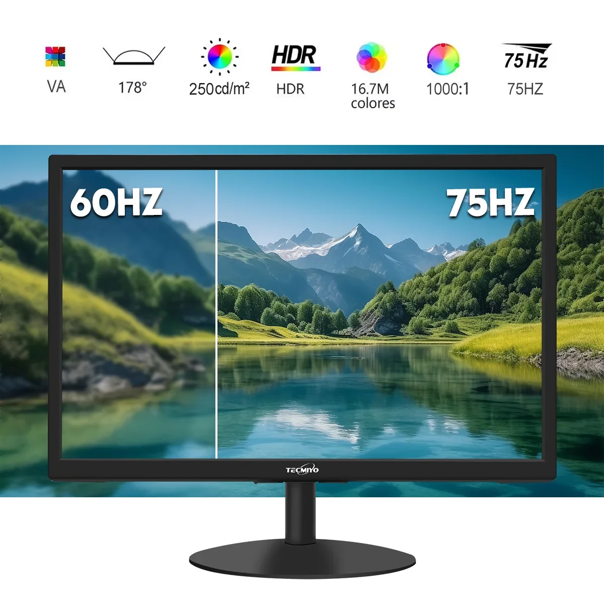 Tecmiyo High-quality Led Desktop Monitor 1k 2k 4k 5k Computer Monitor 19inch Used Lcd Pc Monitor