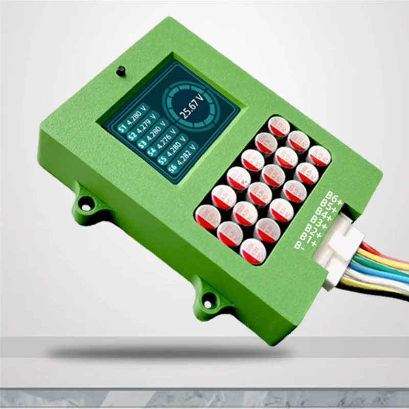ABJF-6S Активный балансир с дисплеем напряжения TFT Новый тестер напряжения литий-титаната LTO батареи 5A Эквалайзер энергии