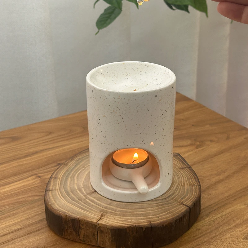 Small Ceramic Essential Oil Burner High‑End Desktop Aromatherapy Stove Indoor Home Bedroom Fragrance Decoration Gift