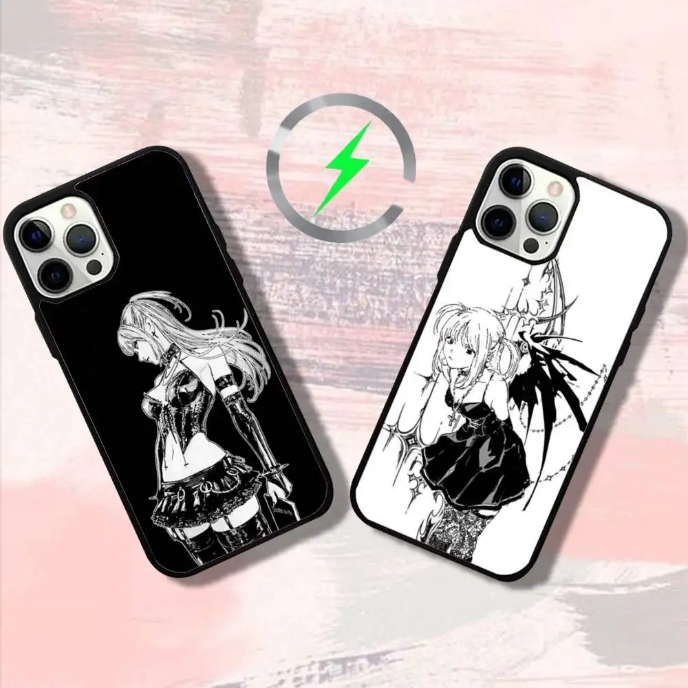 

D-Deaths Notes M-Misa Phone Case For iPhone 16,15,14,13,12,11,Pro,Max,Plus,Mini,SE4,E Magnetic Magsafe Wireless Charging