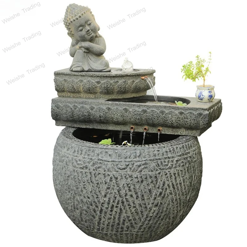 Courtyard Water Flow Landscape Ornament Outdoor Fountain Decoration Outdoor Fish Pond Landscaping