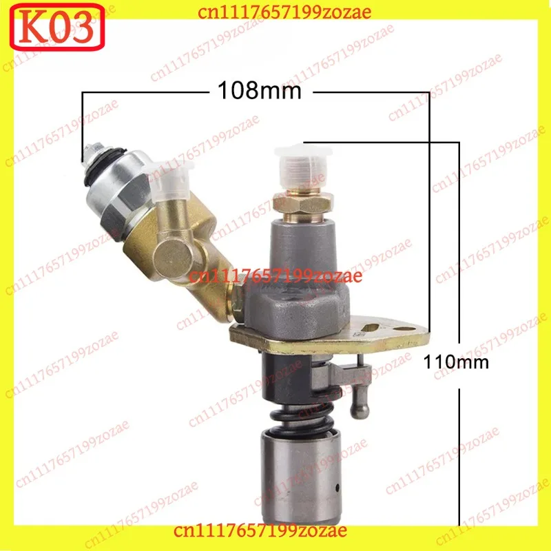 k3 Electric Fuel Injection Pump Assembly 178F 186F 188F 192F, With Solenoid Valve Mute Air Cooled Diesel Engine Parts