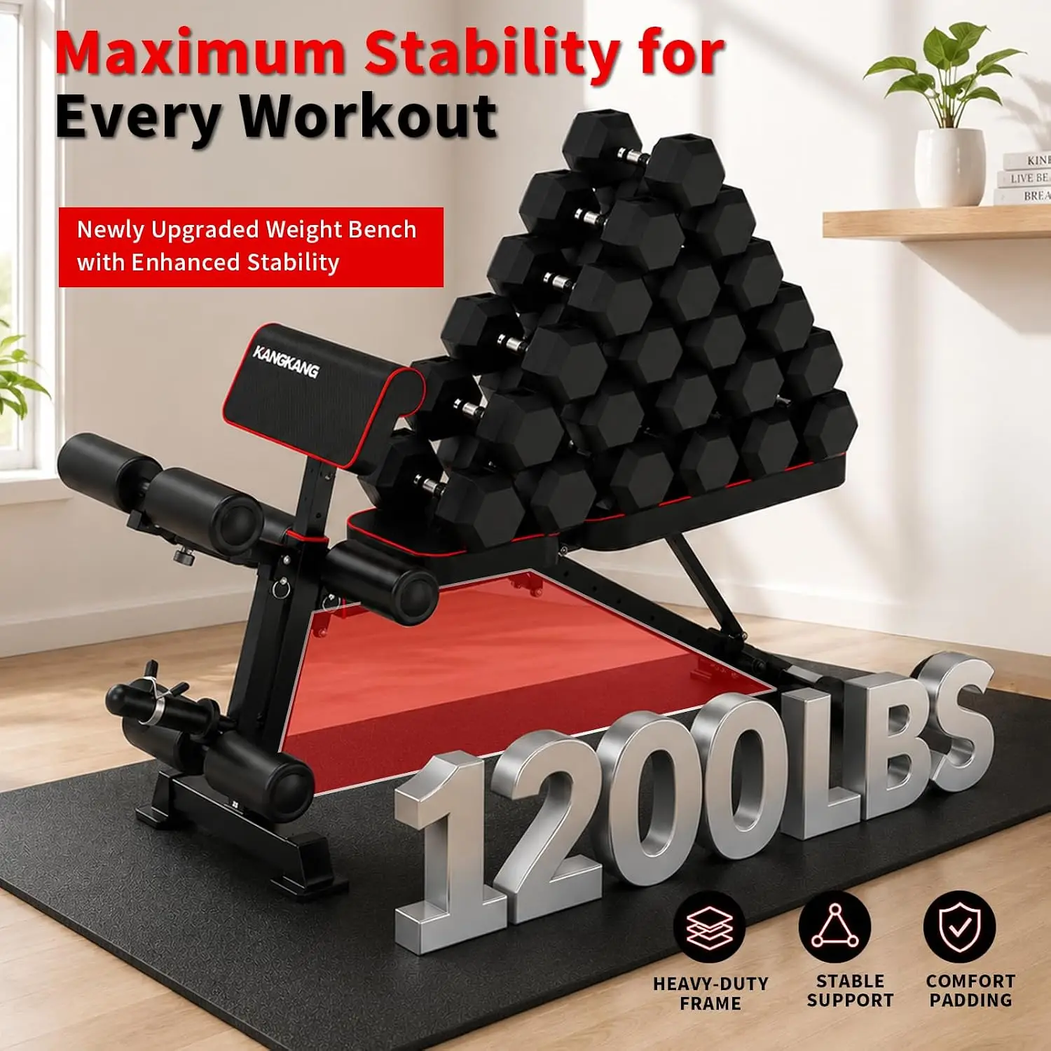 Foldable Bench Home Strength Training Gym Workout