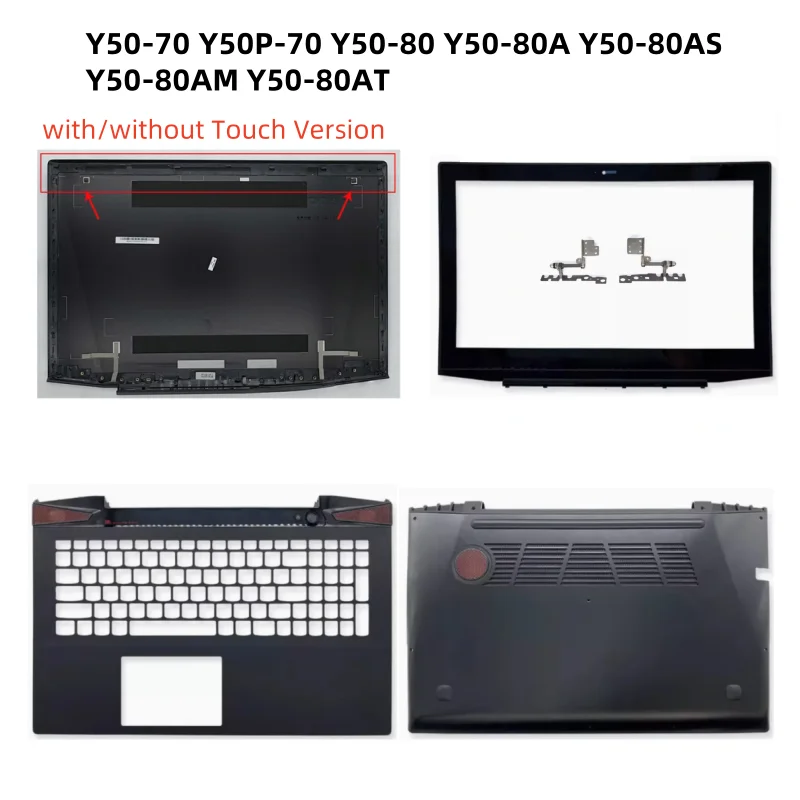 

New Laptop LCD Back Bezel Front Frame Top Palmrest Upper Bottom Cover Case For Y50-70 Y50P-70 Y50-80 Y50-80A Y50-80AM Y50-80AT