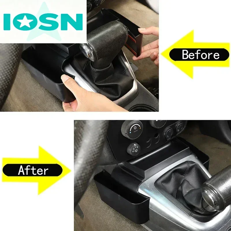 For Hummer H3 2005-2007 ABS Car Center Console Both Sides Storage Box Mobile Phone Tray Item Organizer Interior Accessories