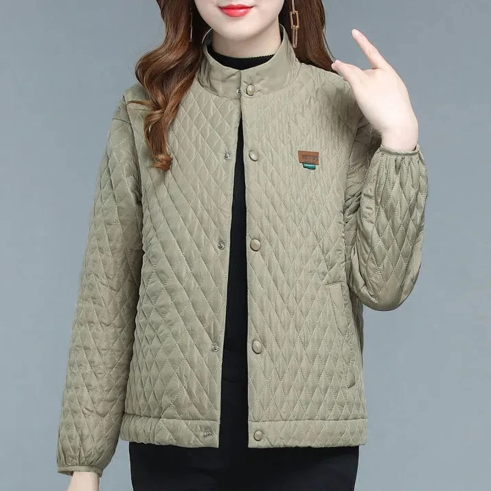 

2023 Autumn Winter Warm Down Cotton Coats Women Short Casual Cotton-Padded Parkas Jackets Woman Fashion Stand Collar Jacket Tops