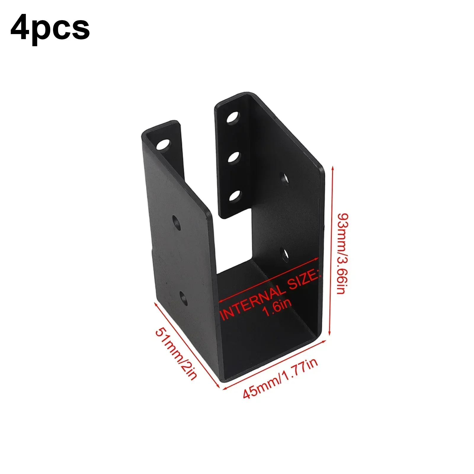 Wood Hanger Beam Bracket Comprehensive Package Q235 Iron Construction Easy Installation Wooden Structures Black