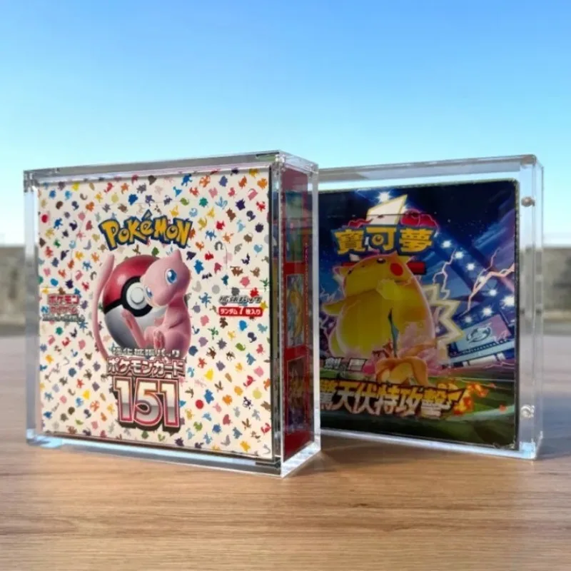 

Pokémon anime original box storage and protective case, Pokémon game cards magnetic acrylic protective shell