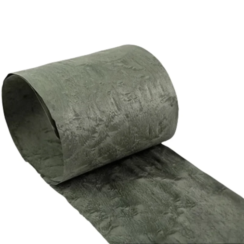 

L:2.5Metersx200x0.4mm Natural dyed green spherical sabili wood veneer for DIY furniture decoration home table