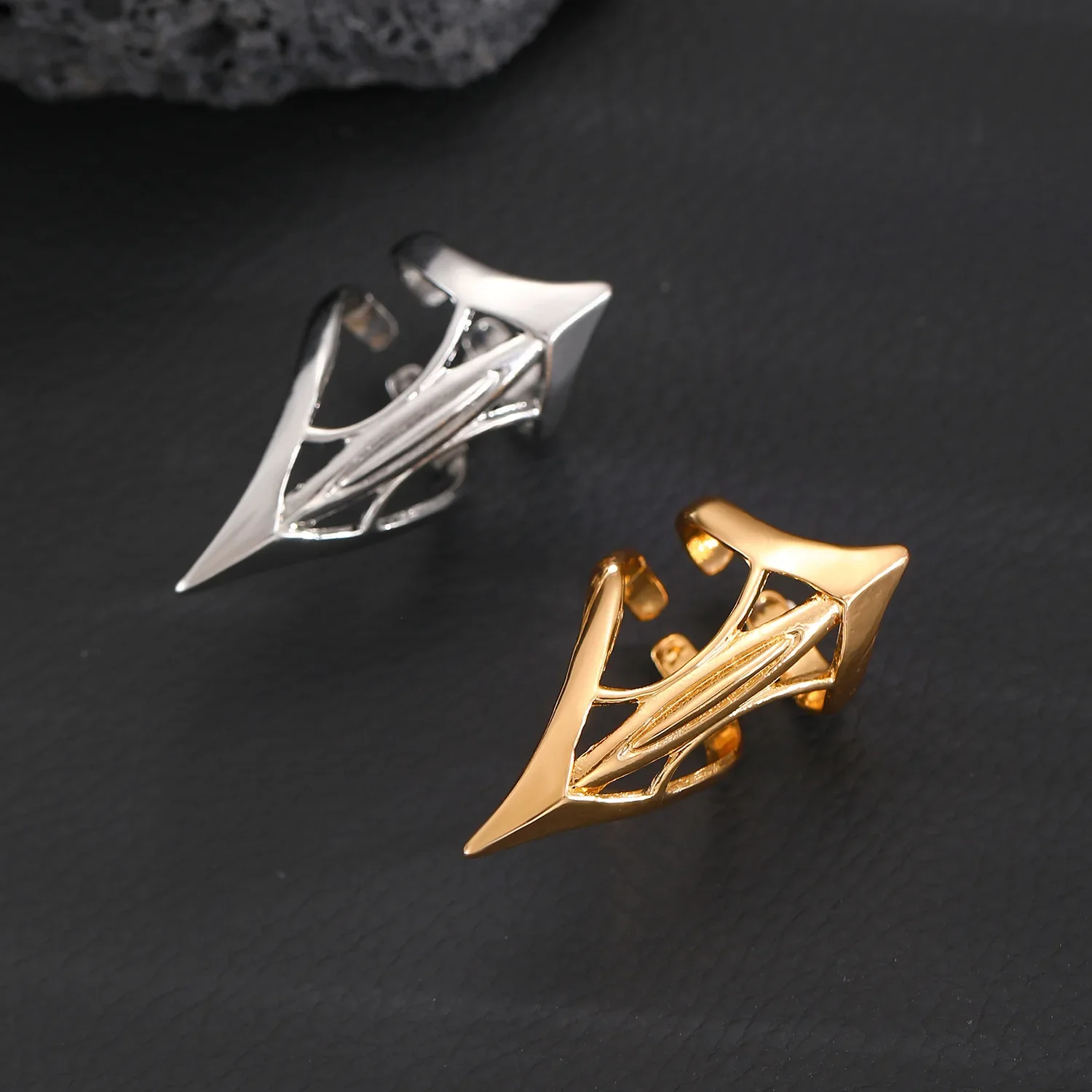 1 قطعة خاتم خمر قابل للتعديل غير النظامية الشرير حلقة مفتوحة هالوين هدية عيد ميلاد 2024 اليومية حفلة الهيب هوب مجوهرات اكسسوارات