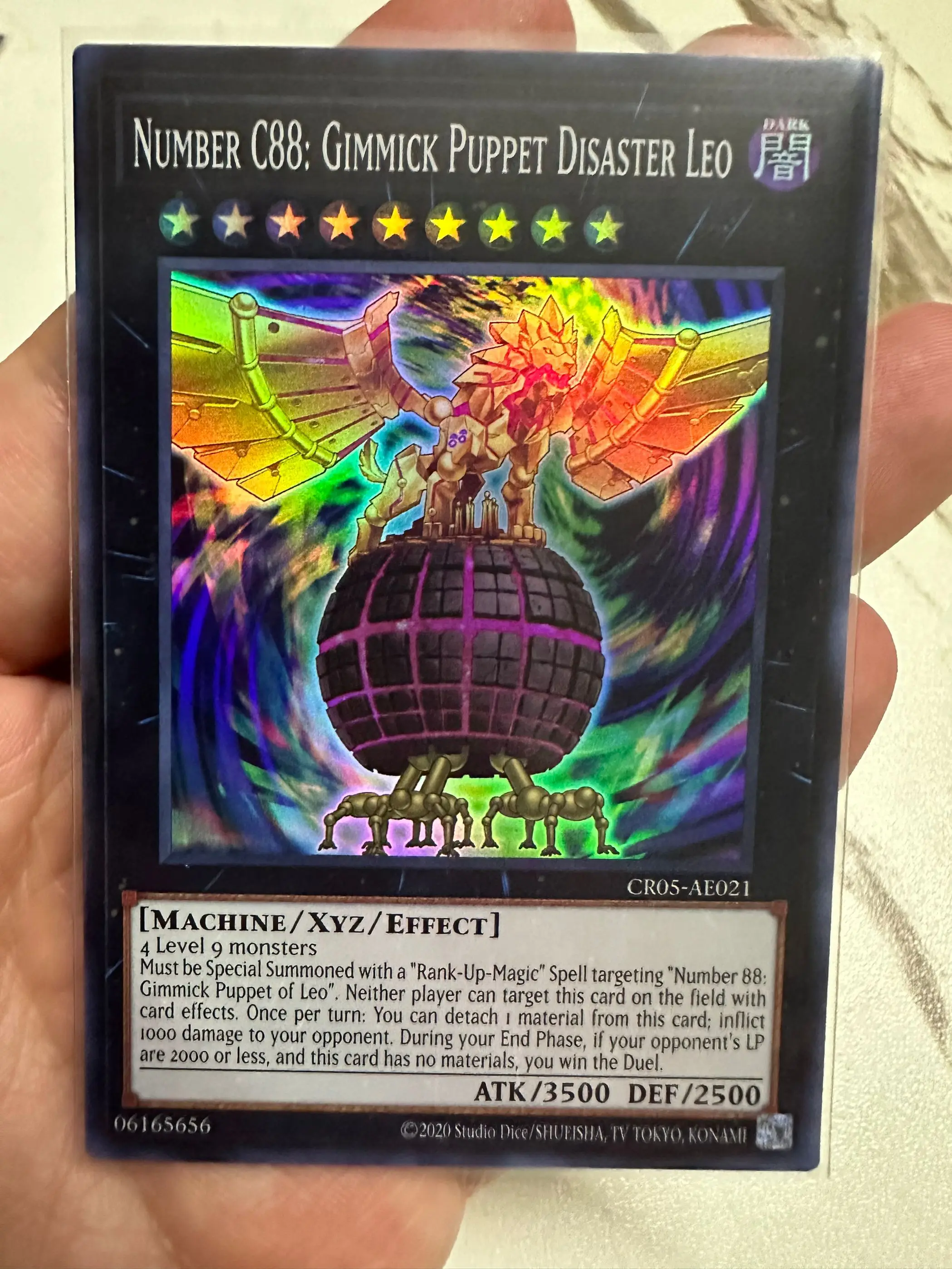 

Yugioh KONAMI Duel Monsters CR05-AE021 Number C88: Gimmick Puppet Disaster Leo Super Rare Asian English Collection Mint Card