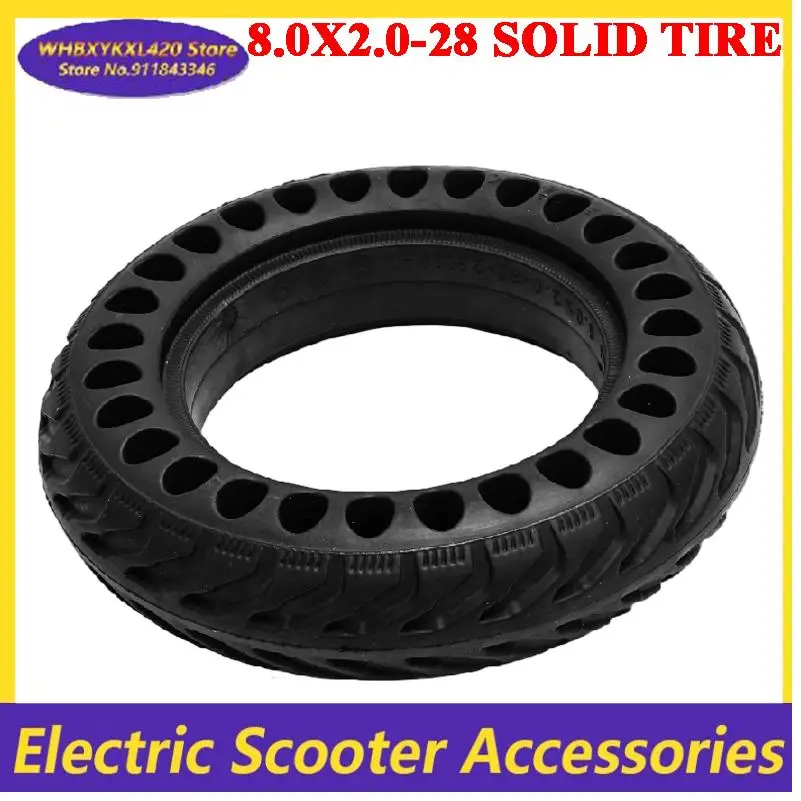 

Upgrade your scooter with a 8.0x2.0-28 honeycomb solid tire, a non-pneumatic explosion-proof option for worry-free rides.