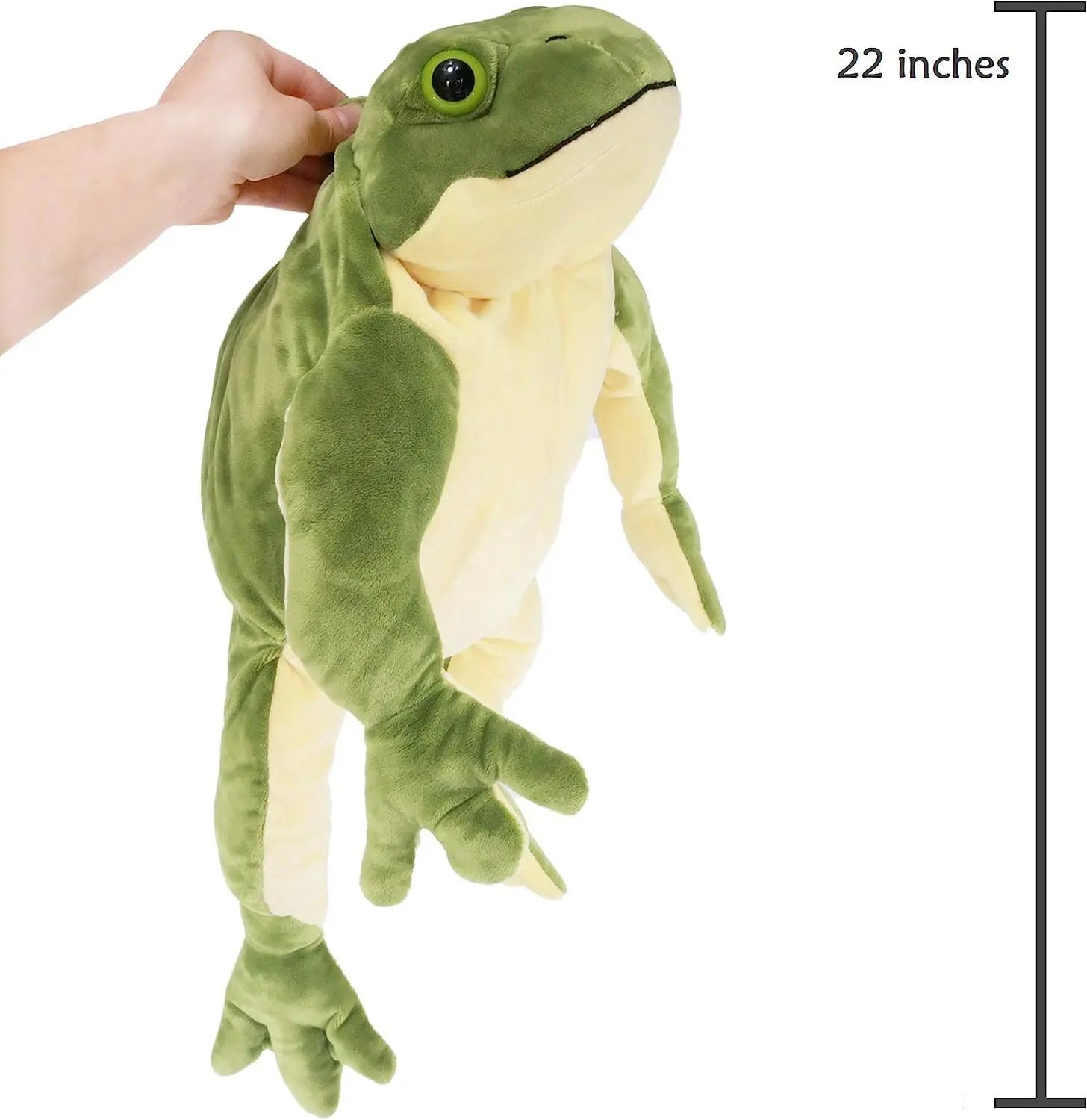 Kawaii Giant Frog Plush Goose Soft Toy Stuffed Animal Doll For Kids 22 Inches Large, Green