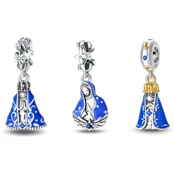 925 Sterling Silver The Virgin Mary's pendant Fit Pandora Charms Silver 925 Original Bracelet for Jewelry Making