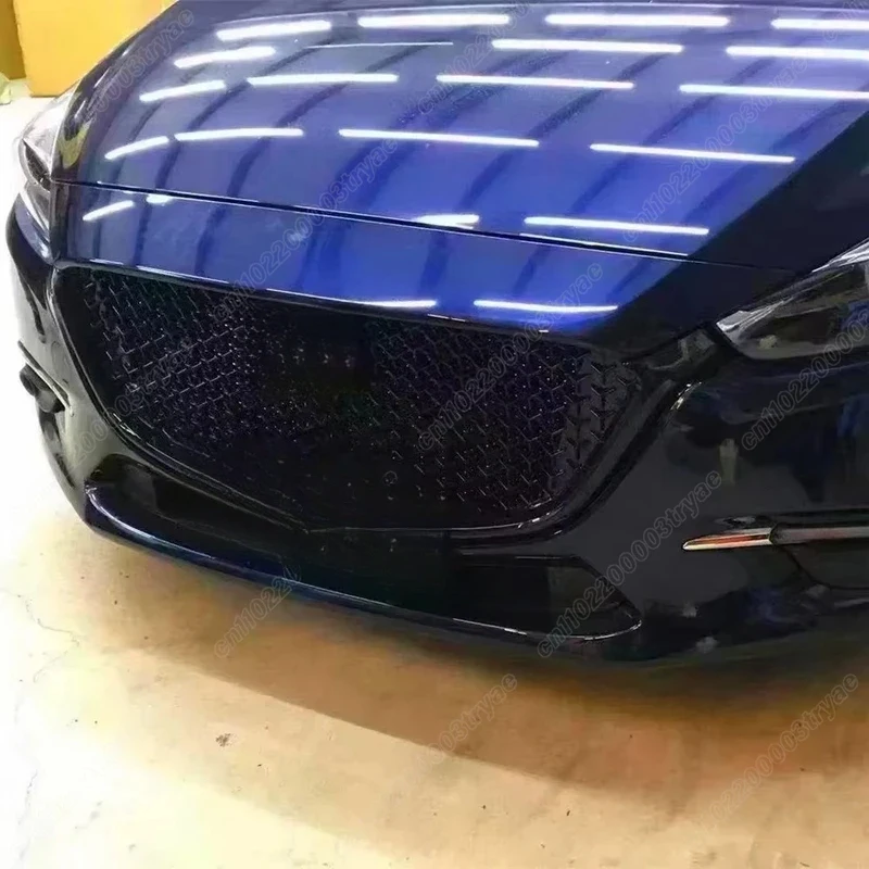 Honeycomb Racing Front Bumper Grille Air Intake Radiator Grid Body Modification Parts for Axela 2014-2016