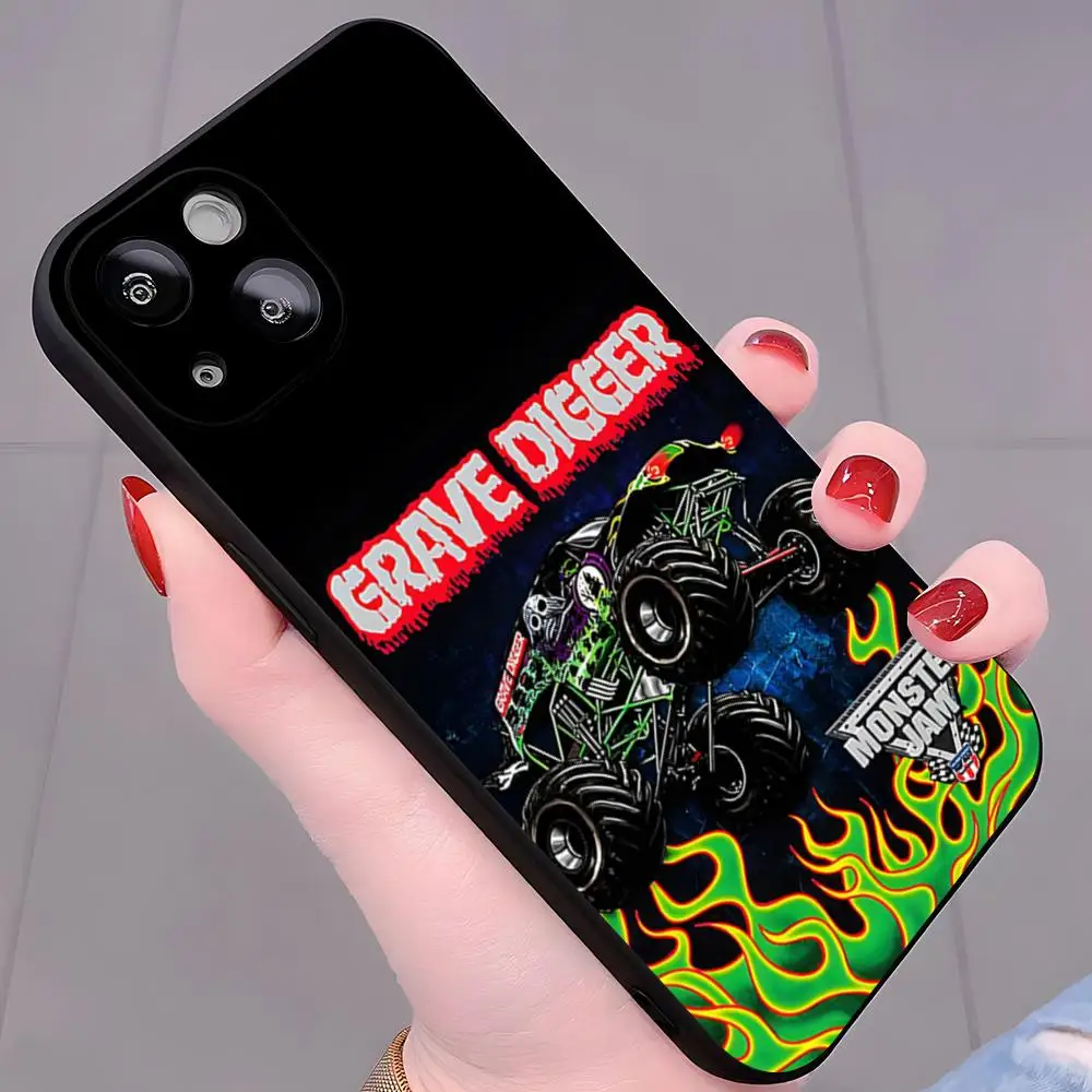 Funda de teléfono Grave Digger Monster Truck para IPhone 17 Pro Max 16 15 14 Pro Max 13 11 X Xs Xr 8 7Plus, funda de silicona