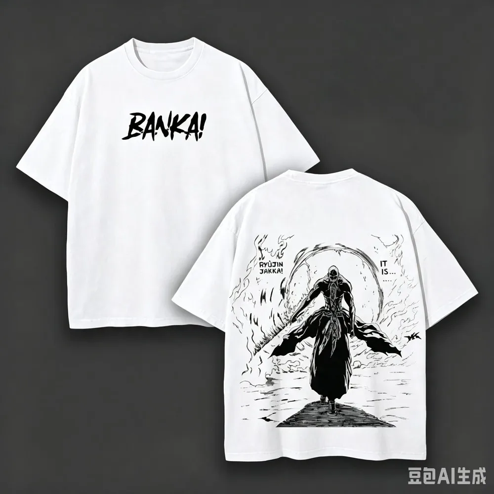 BLEACH Yoruichi Shihouin T‑Shirt Anime Panel Art Print Vintage Oversized Cotton Short Sleeve Unisex Otaku Casual Streetwear Tee