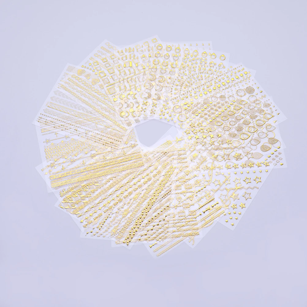 

6 Sheets Nail Decor DIY Manicures Decoration Art Accessories 3D Stickers Detachable Supplies