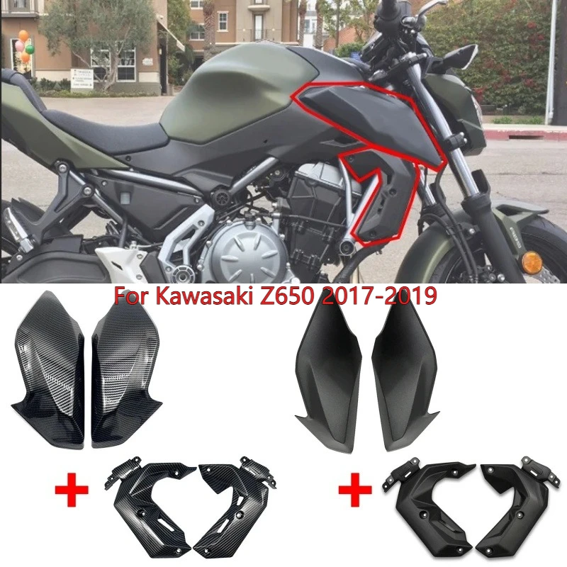 

Z650 Motorcycle Radiator Side Cover Panel Fairing For Kawasaki Z 650 2017 2018 2019 Front Gas Tank Side Cover Panel Trim Cowl