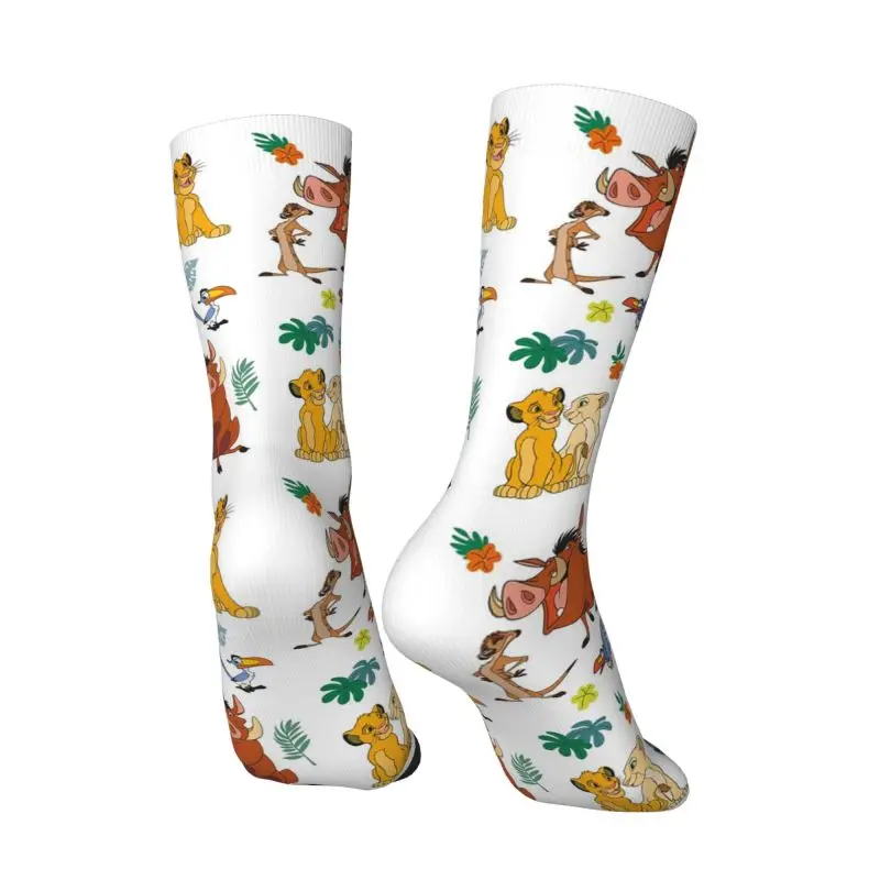 Cute Mens The Lion King Dress Socks Unisex Warm Breathbale 3D Printing Crew Socks