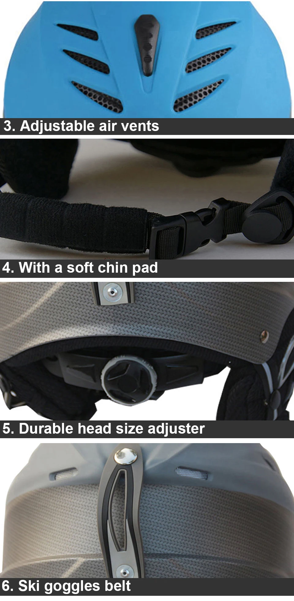 LOCLE Skihelm Damen Herren Kinder CE Sicherheit Skaten Skifahren Snowboard Skateboard Helm Motorrad Schneemobil Helme – Detail 11