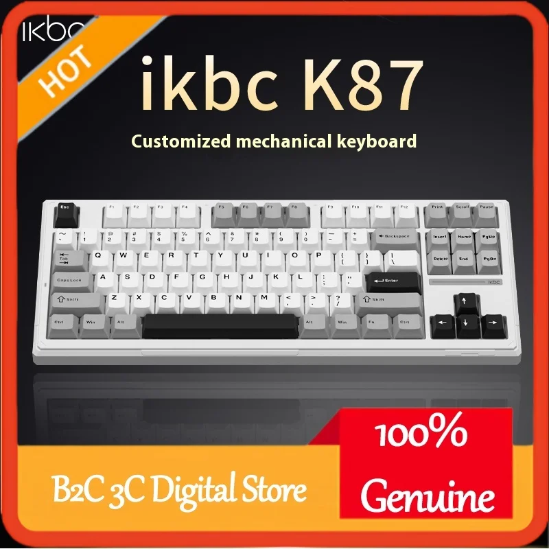 

Ikbc K87 Gaming Mechanical Keyboard Customized Wireless 3-Mode Rgb Backlit Male E-Sports Game Specific 87 Key Keyboard Fps Gift