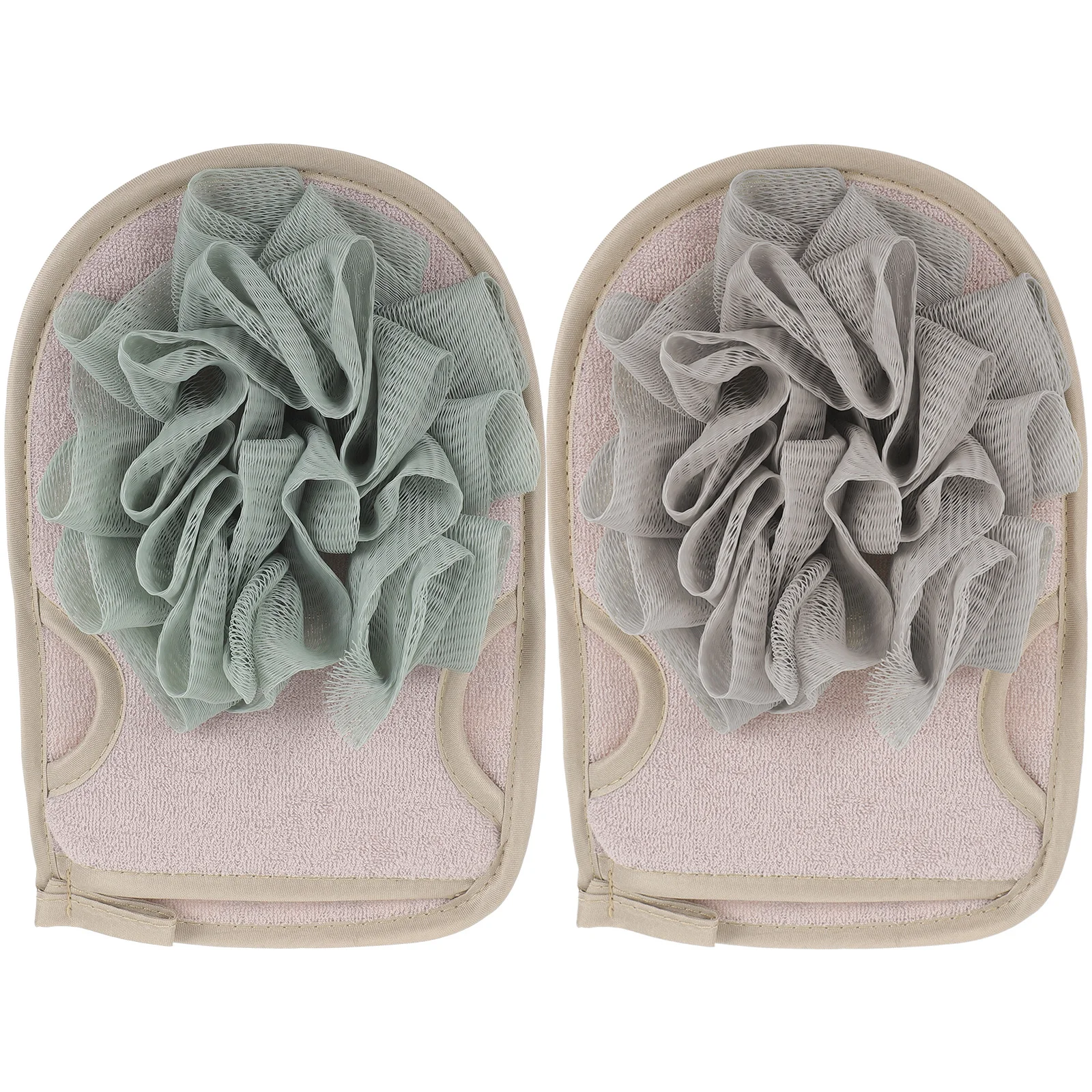 

2Pcs Creative Design Bath Mitts Practical Shower Gloves Long Lasting Portable Body Scrubber Home Accessory Body Scrubber