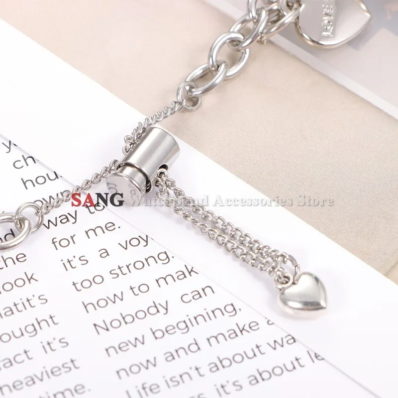 Love Metal Chain Adjustable Watchband for Apple Watch 38/40/41/42/44/45/46/49mm for Iwatch 9 8 7 6 SE Metal Strap Bracelets Belt - view 2