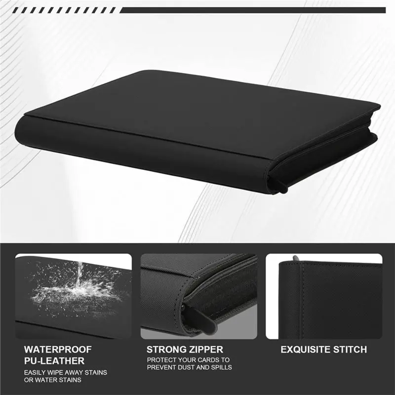 Toploader Binder,Trading Card Binder Storage Hold Up 288 Cards 9-Pocket Top Loader Binder For 3