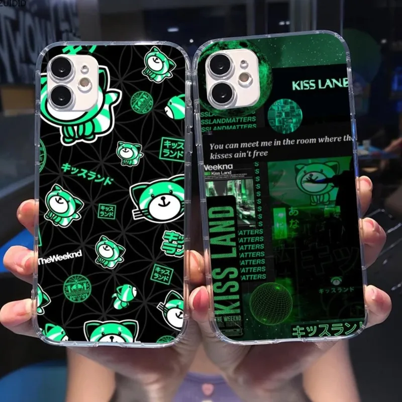 Weekend KissLand Mobile Phone Case for iPhone 15 14 13 12 11 XS X 8 7 6 Plus Mini Pro Max SE 2022 Clear Phone Cover Funda