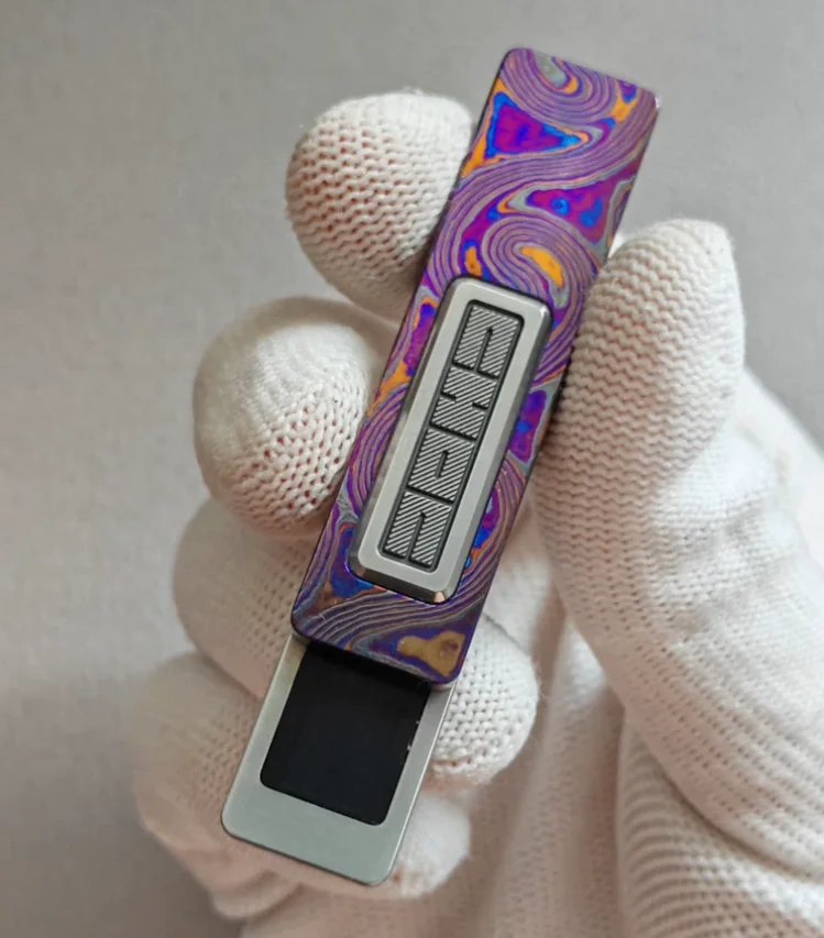 Used EDC Lautie Zircuti Chocolate Wave Pattern fidget slider decompression toy