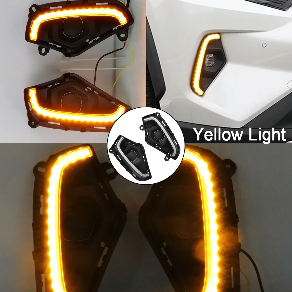 

LED Daytime Running Light fit for Toyota RAV4 2023 Daytime Running Light Turn Signal Fog Lamp Dynamic Turn Signal