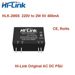 Hilink Original única saída módulo de alimentação, casa inteligente, HLK-2M05, 2W, 5V, 400mA, AC DC