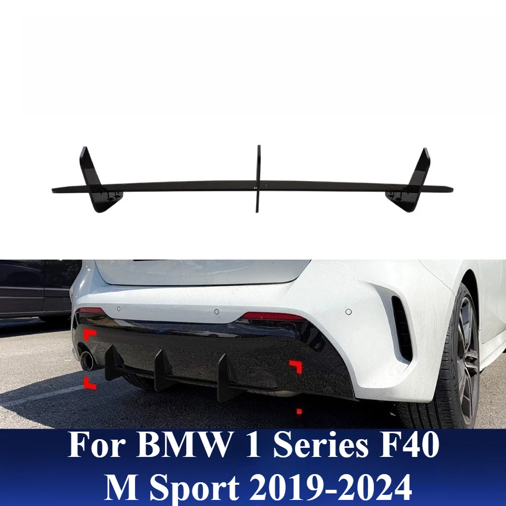 

For BMW 1 Series F40 M Sport 2019-2024 Rear Diffuser Lip Spoiler Bumper Blade Splitter Tail Fender Exterior Body Kit Accessories