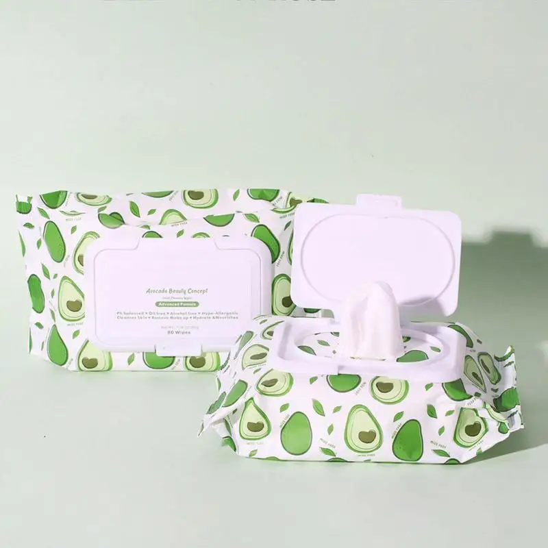 Makeup Cleansing Towelettes Fiber Avocado Makeup Remover Wipes Gently Removes Makeup And Cleanses Skin Towelettes For Waterproof