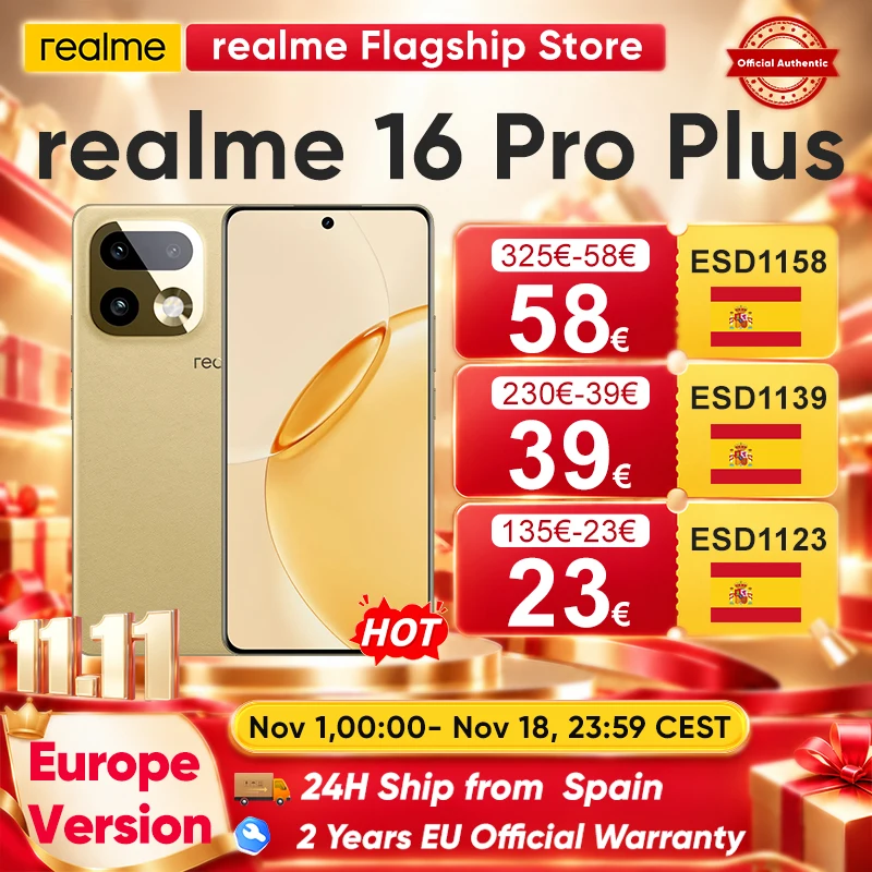 realme 16 Pro Plus Versión UE Teléfono, Smartphone 5G con Pantalla AMOLED 144Hz, Cámara 200MP OIS, Batería 7000mAh y Carga Rápida 80W, IP66/68/69, eSIM, NFC, Snapdragon® 7 Gen 4 - Imagen 8