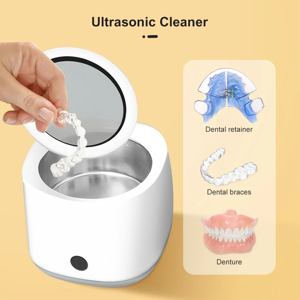 

Braces Ultrasonic Cleaner Ultrasound Sonic Wave Cleaning Machine Glasses Jewelry Watch Denture Washer Bath Tank Basket 110V/220V