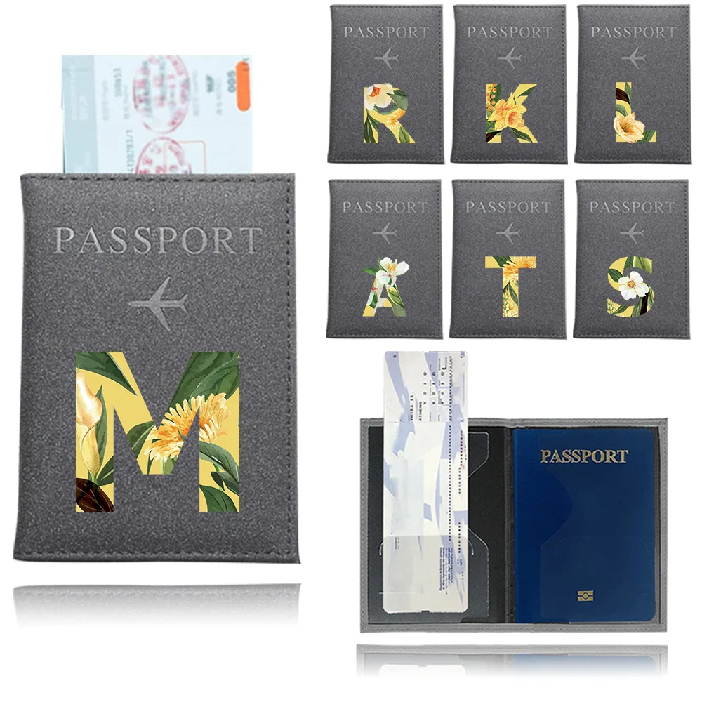 

Passports Holder Women Men Business Waterproof Passport Covers Holder Air Plan Travel Accessories for Unisex Floral Series