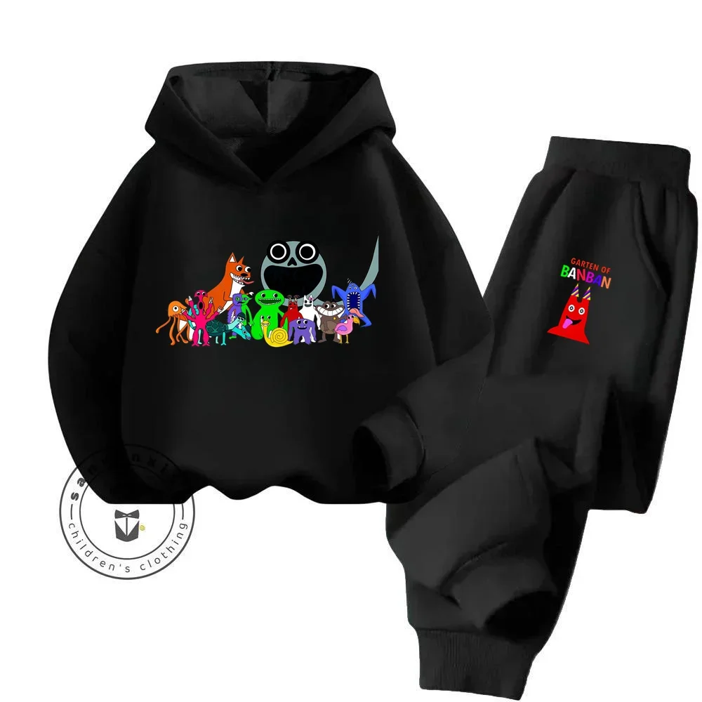 Garten of Banban Casual Elegance Graphic Garment Beloved Cartoon Character Design Featuring Soft Genuine Fabric Kids Hoodie Set