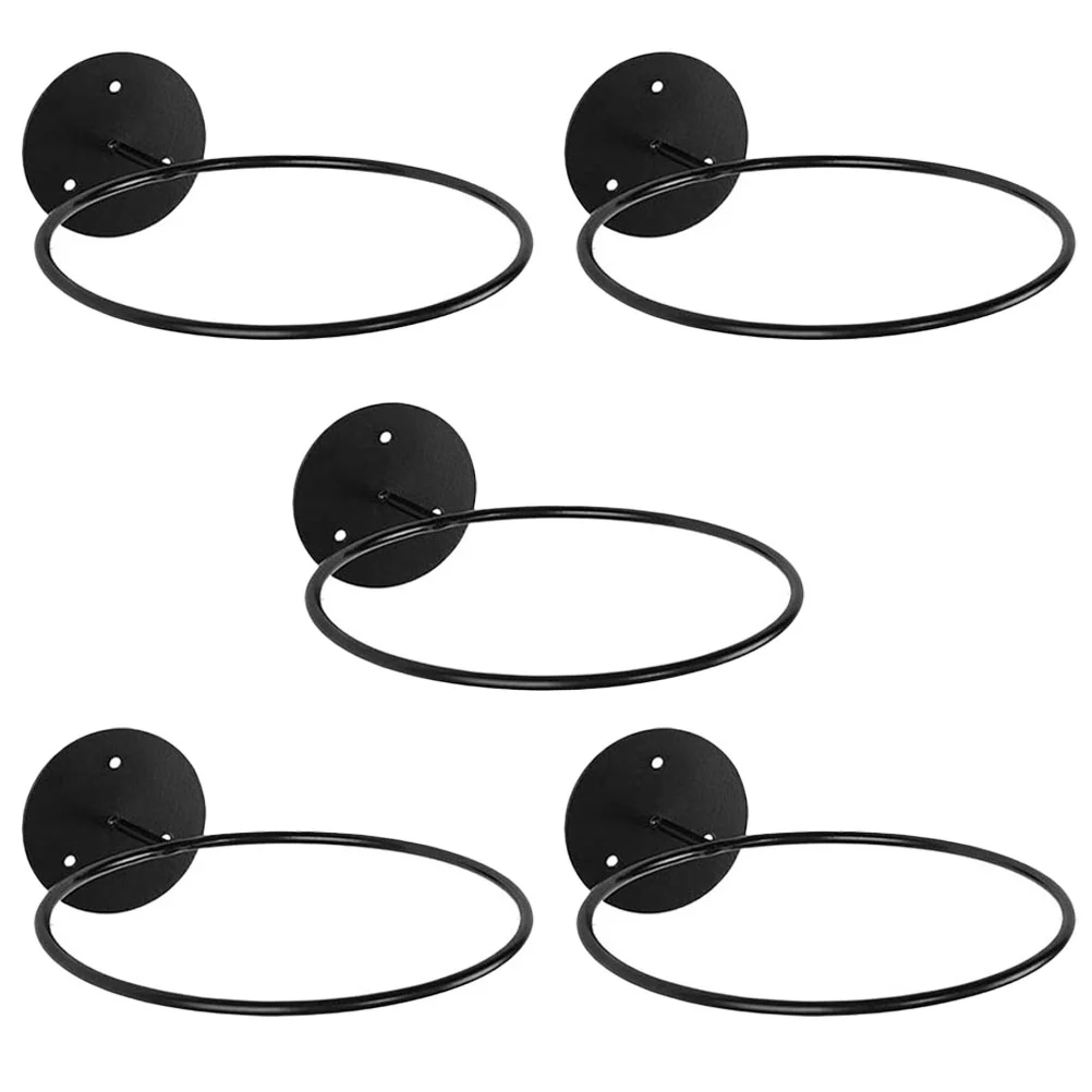 

5 Pcs Basketball Storage -mounted Sports Holder Football Display Iron Practical Rugby