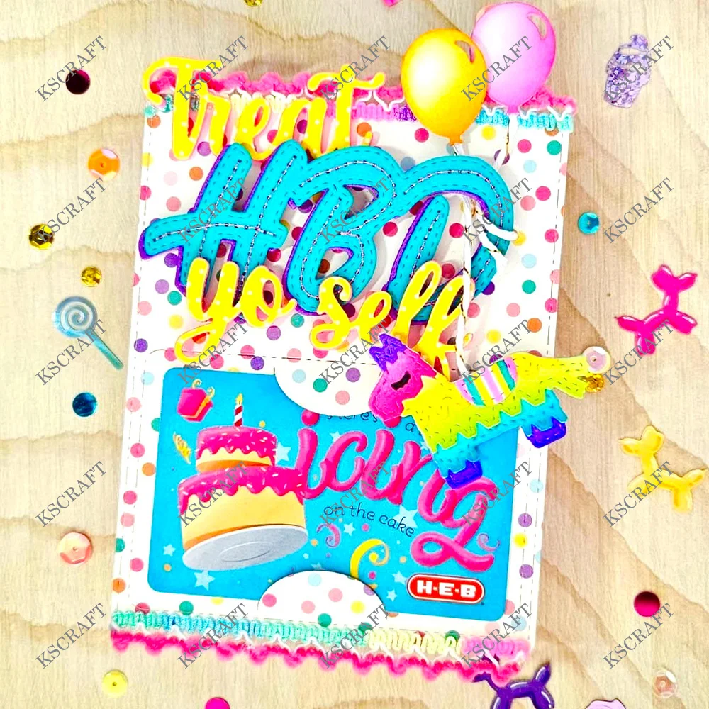 KSCRAFT Gift Card Holder Cutting Dies Stencils for DIY Scrapbooking Decorative Embossing DIY Paper Cards
